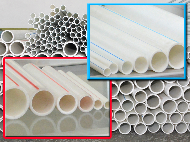 Polypropylene pipe for hot- and cold-water supply
