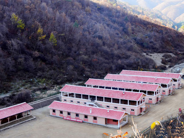 Newly built sheep breeding farm in the Changsong County