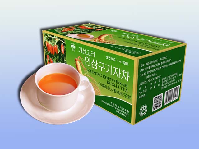 Чай из сушёных плодов дерезы китайской и женьшеня Кэсон-Корё